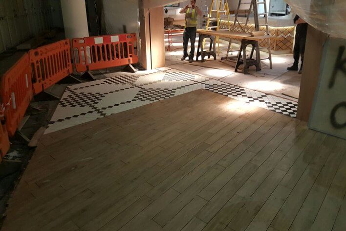 Wood effect tiles